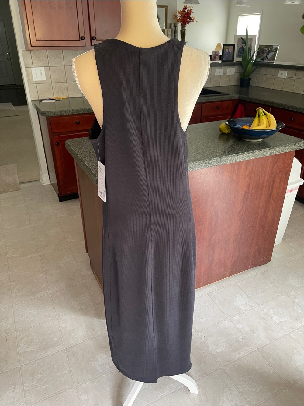 Athleta SeaSoft Midi Dress in Navy - sz L tall  - NWT - Picture 4 of 12